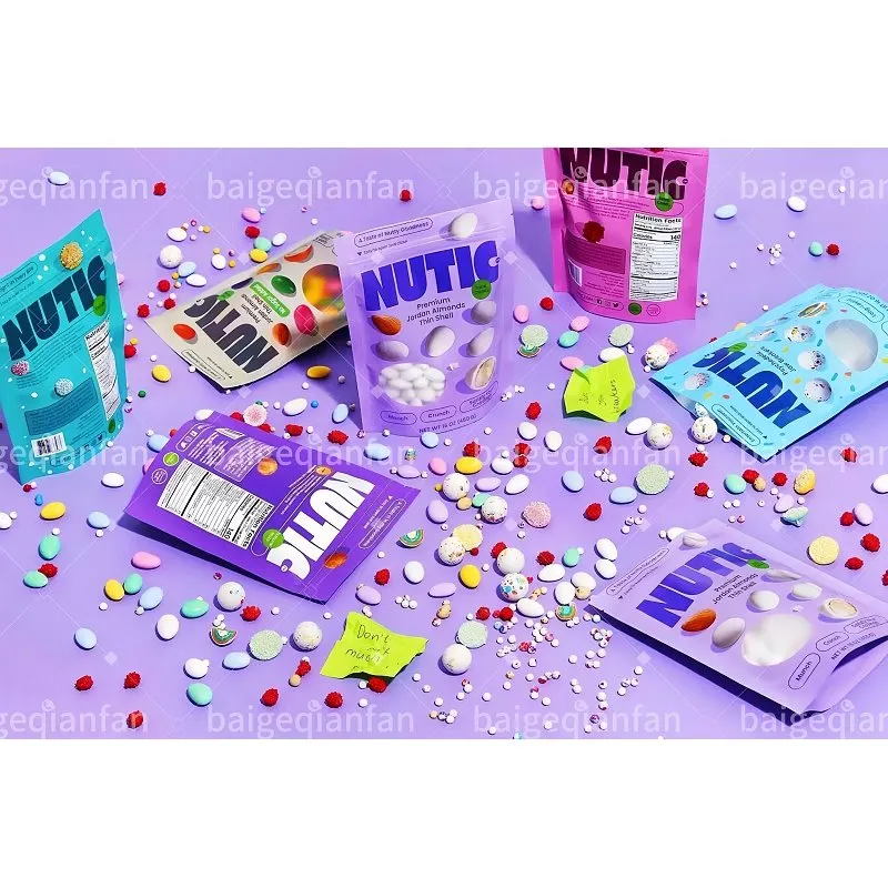 포일 적층 플라스틱 재밀봉 가능한 지플락 가방 출구 식용 포장 냄새 방지 사탕 구미 3.5g 마일라 가방 맞춤 인쇄