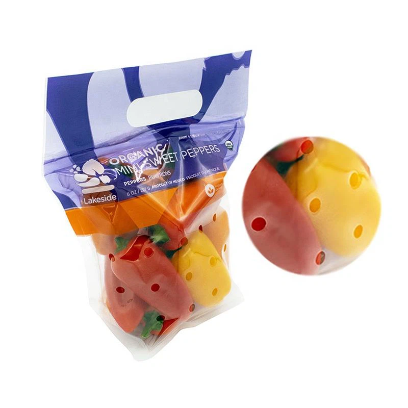 구멍이 있는 과일 및 야채 가방